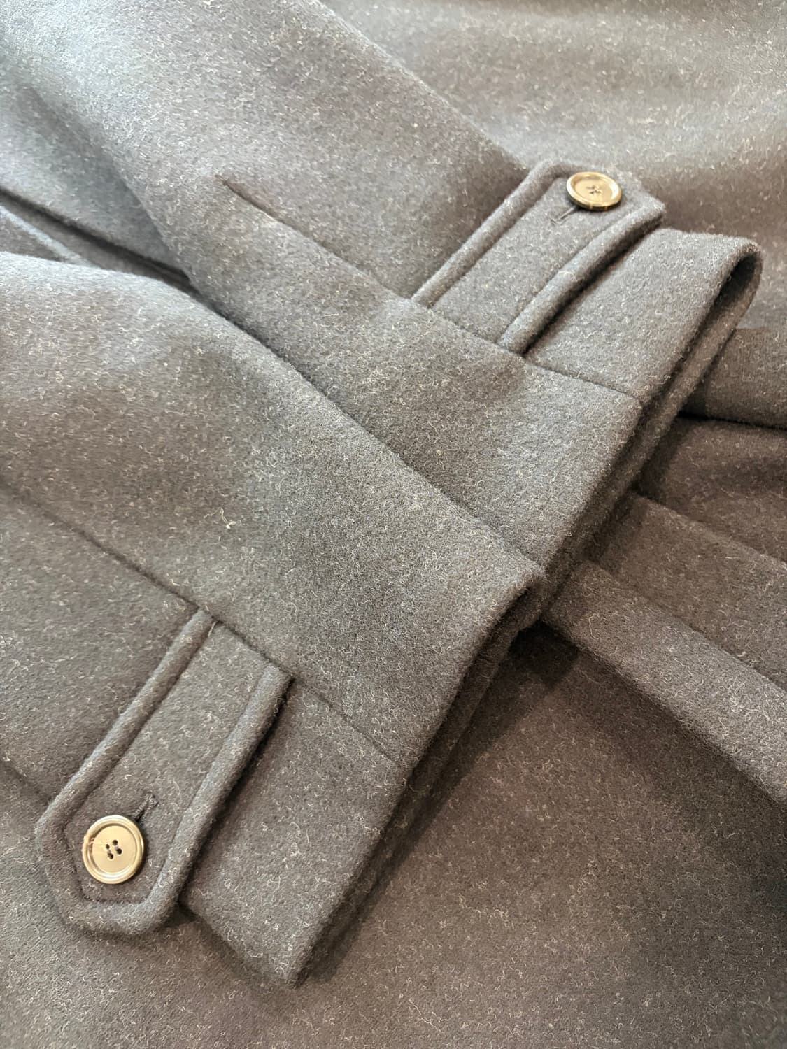 멋랩x피네짜 울 더블코트 네이비 M(100-105) 상품이미지10