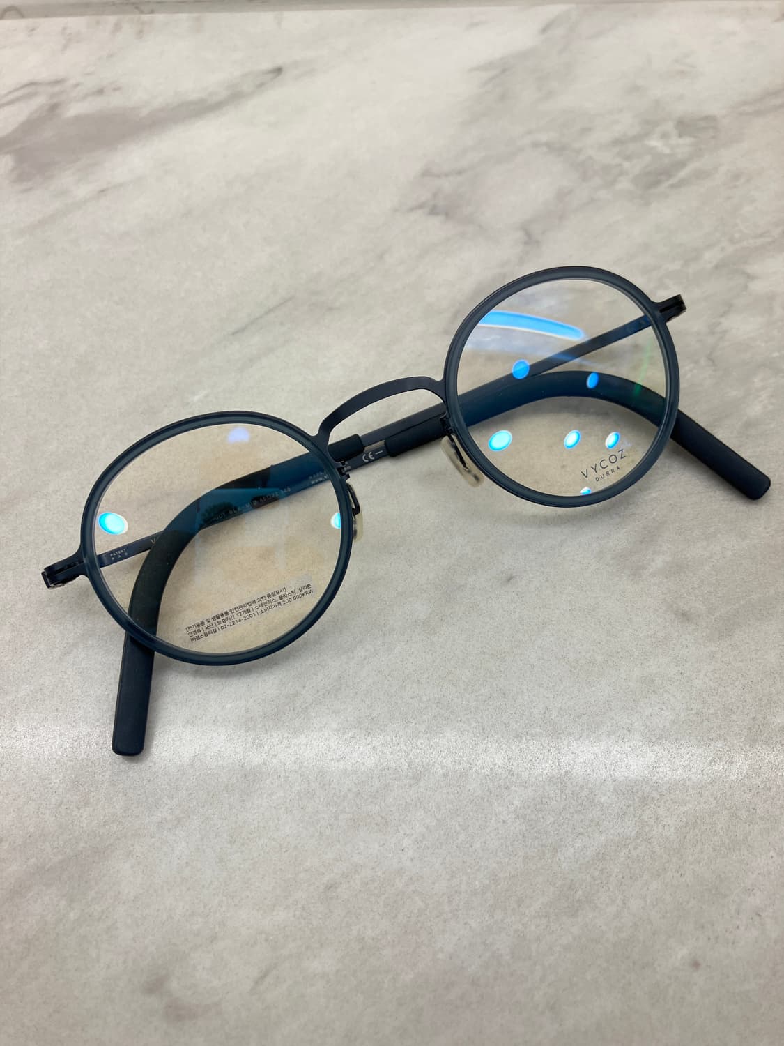 바이코즈 VYCOZ 매트블랙 그레이 솔텍스 라운드 메탈테 안경 상품이미지1