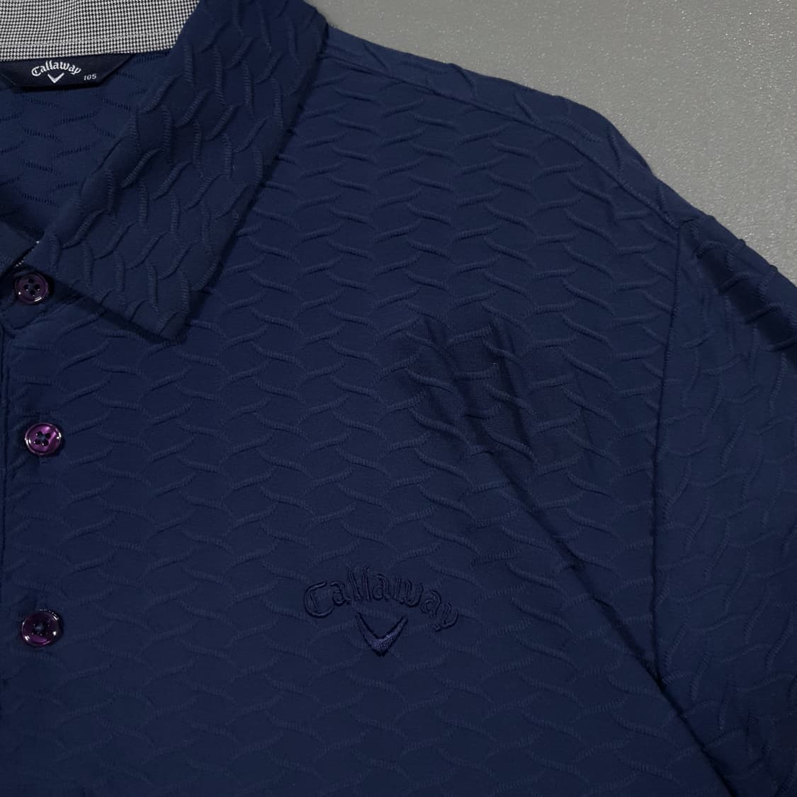 캘러웨이 골프 신형 21ss 엠보 입체 패턴 반팔 카라티 폴로 셔츠 상품이미지3