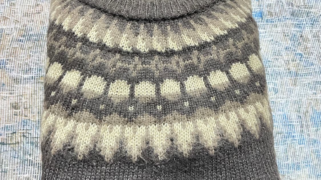 JPN 일본 빈티지 노르딕 페어아일 보헤미안 패턴 요크 니트 스웨터 상품이미지7