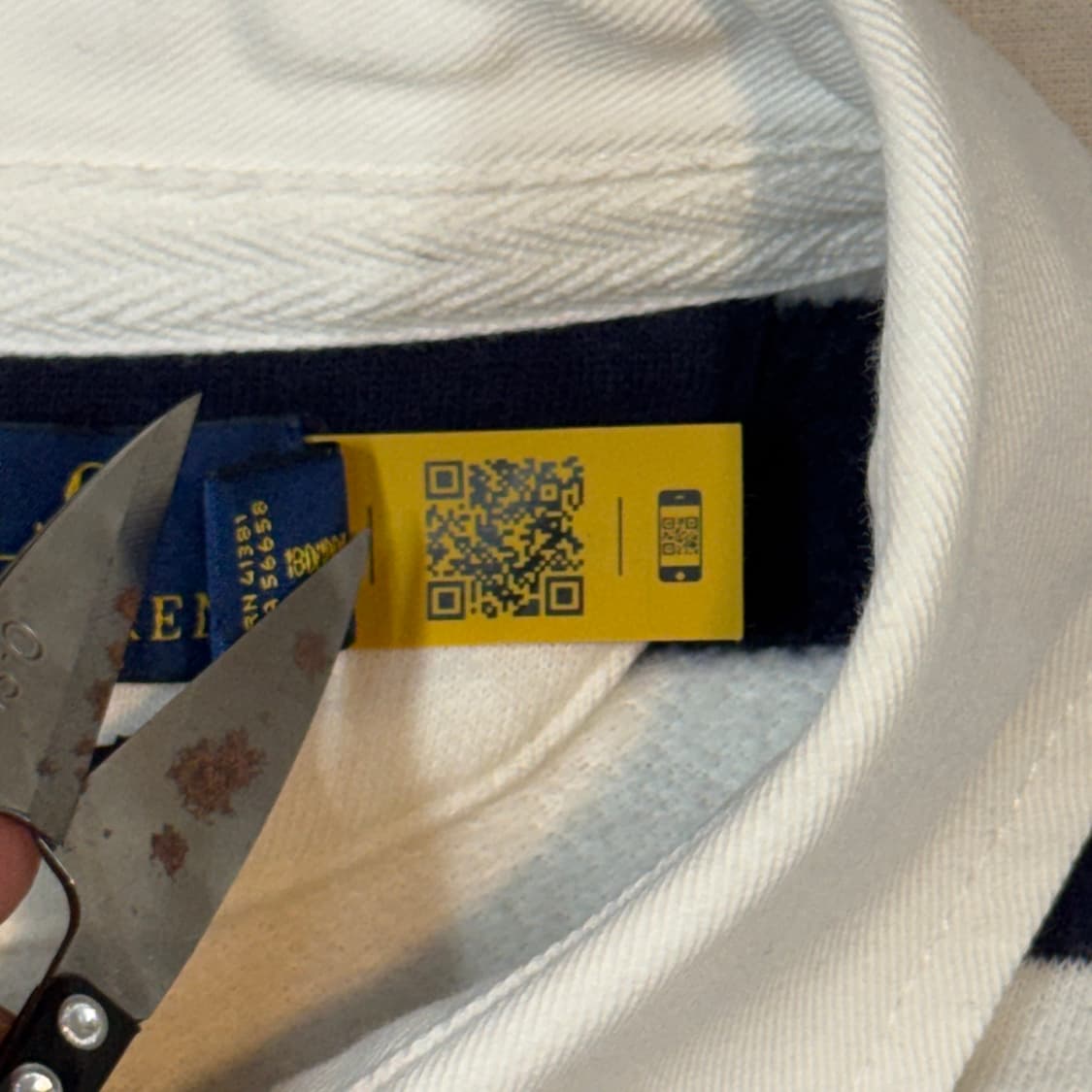 L) 폴로 랄프로렌 단가라 럭비티 긴팔 카라티 신형 큐알탭 상품이미지8