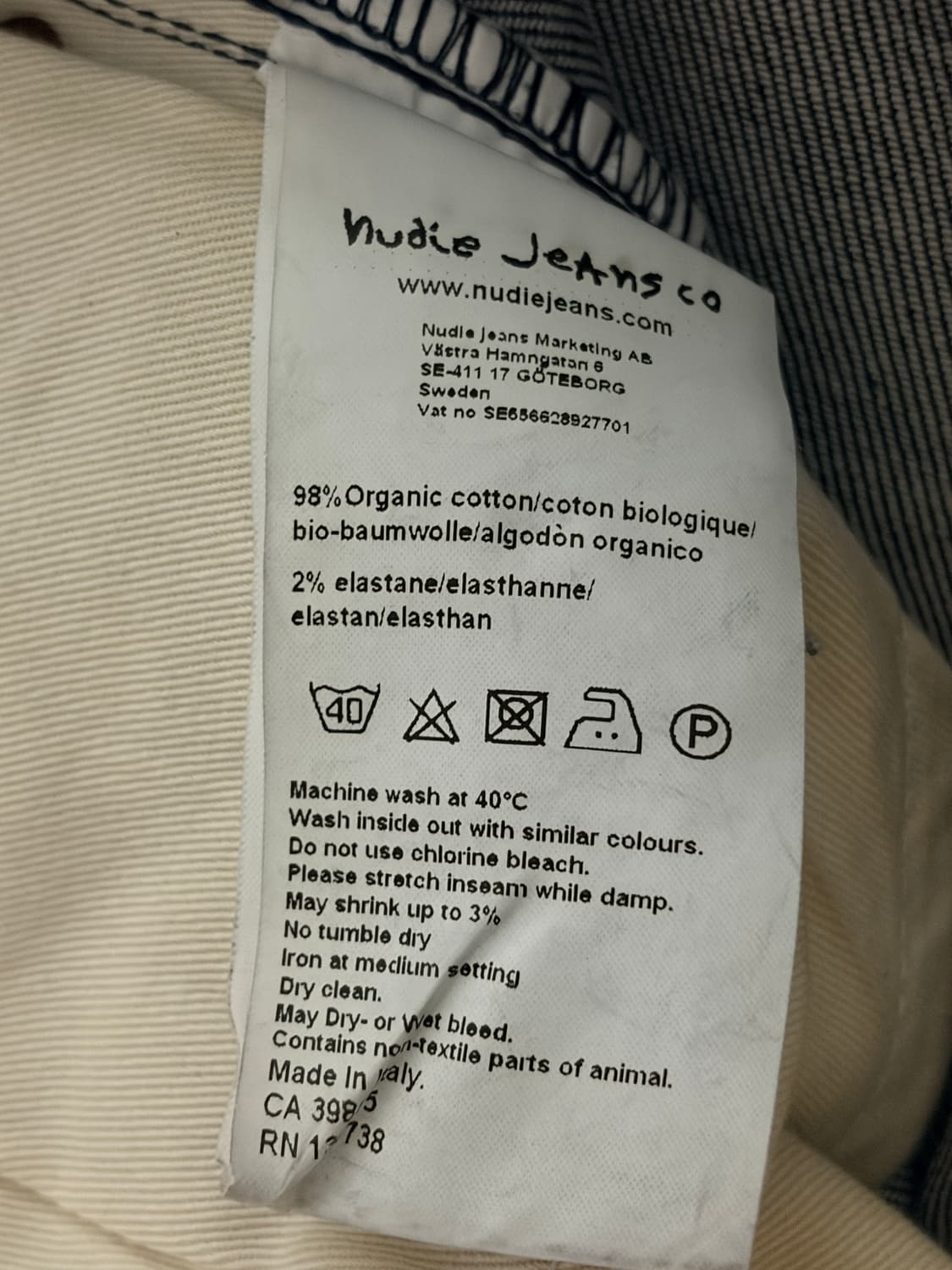 누디진 백투블랙 씬핏 (31/ 30 size)  상품이미지2