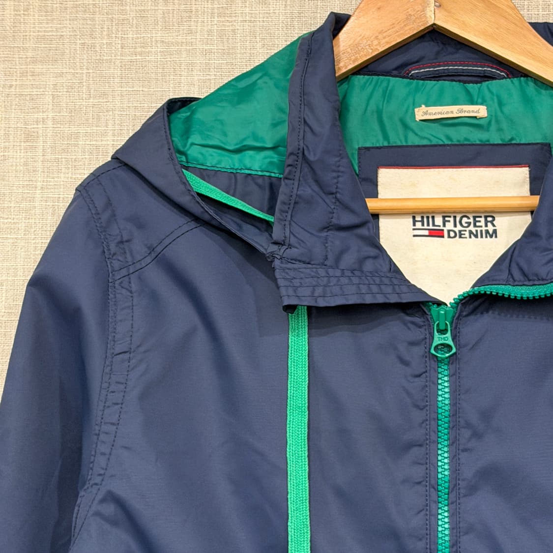 타미힐피거 데님 우븐 후드 바람막이 XL 네이비 상품이미지3