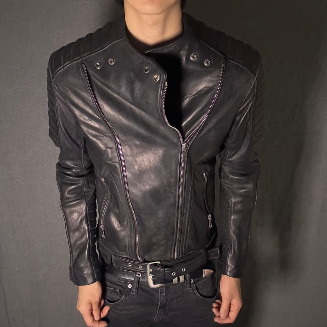 vintage rider leather jacket 상품이미지1