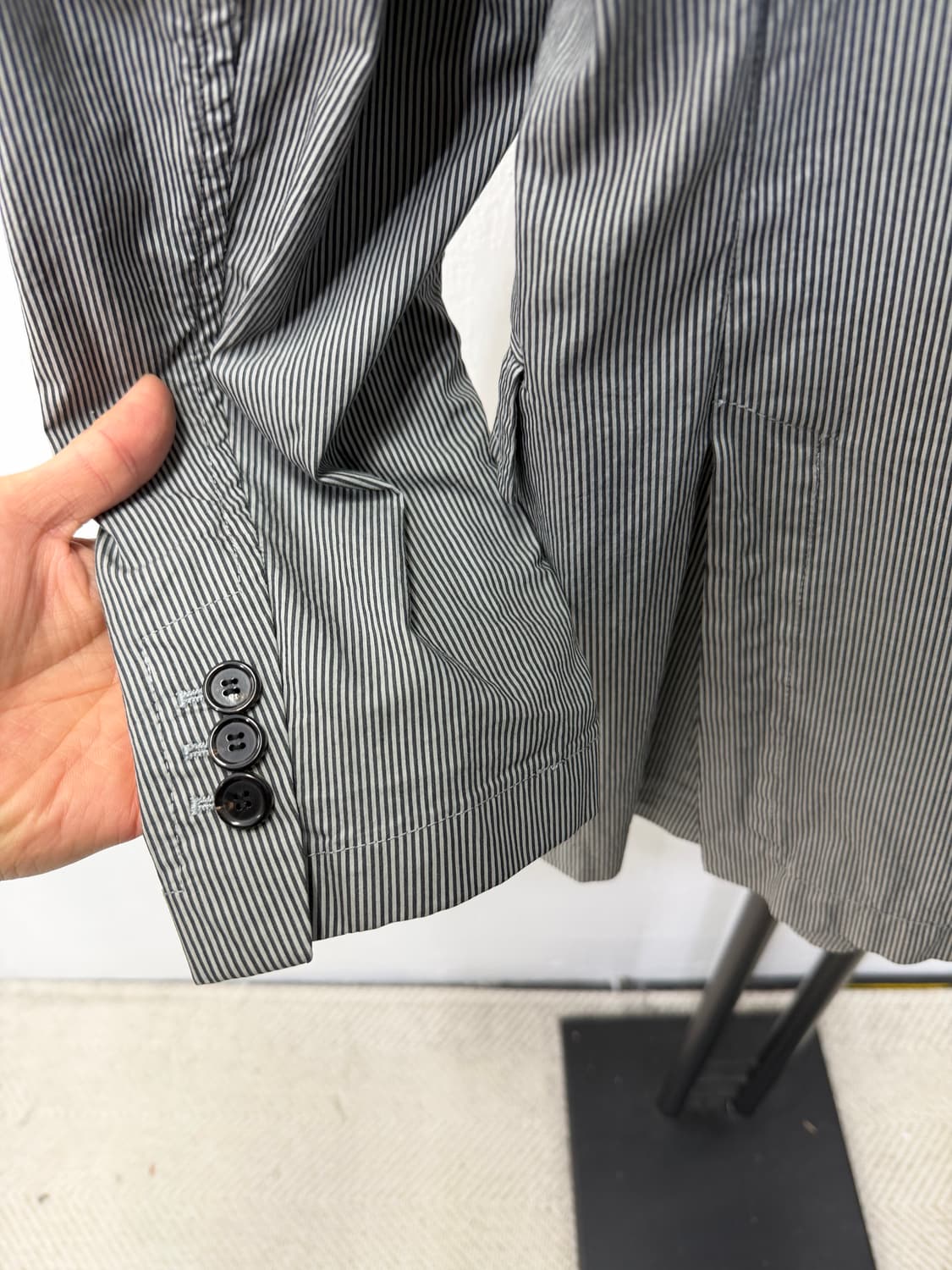 정품) 프라다 남성 스트라이프 패턴 남성 자켓 54(105) 상품이미지5