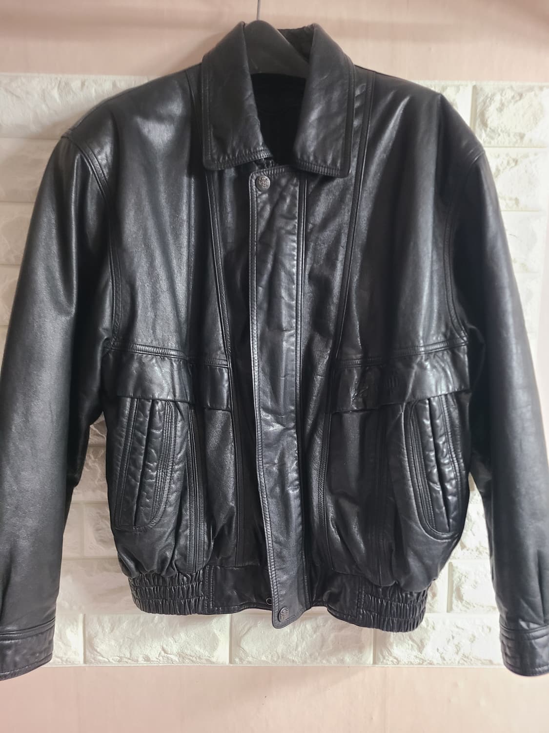 FOLKLAND 소가죽 자켓 블랙(95) 상품이미지1