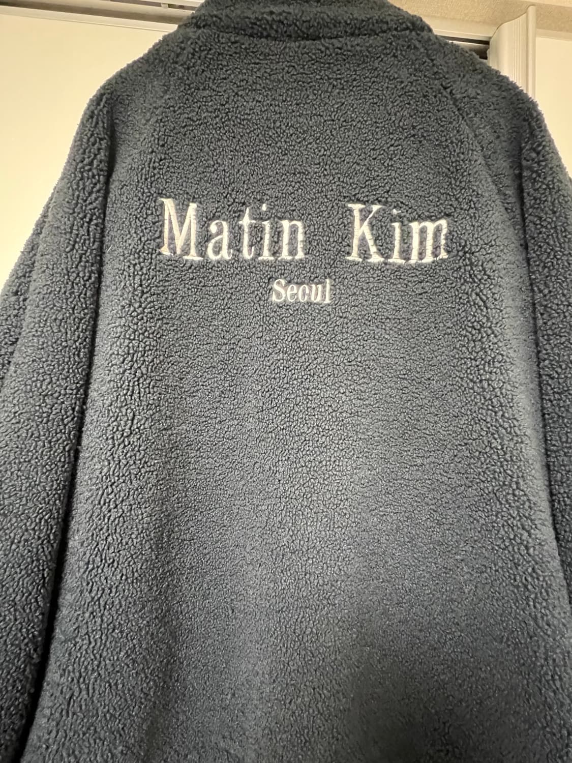 마뗑킴 플리스 집업 점퍼 네이비 상품이미지2