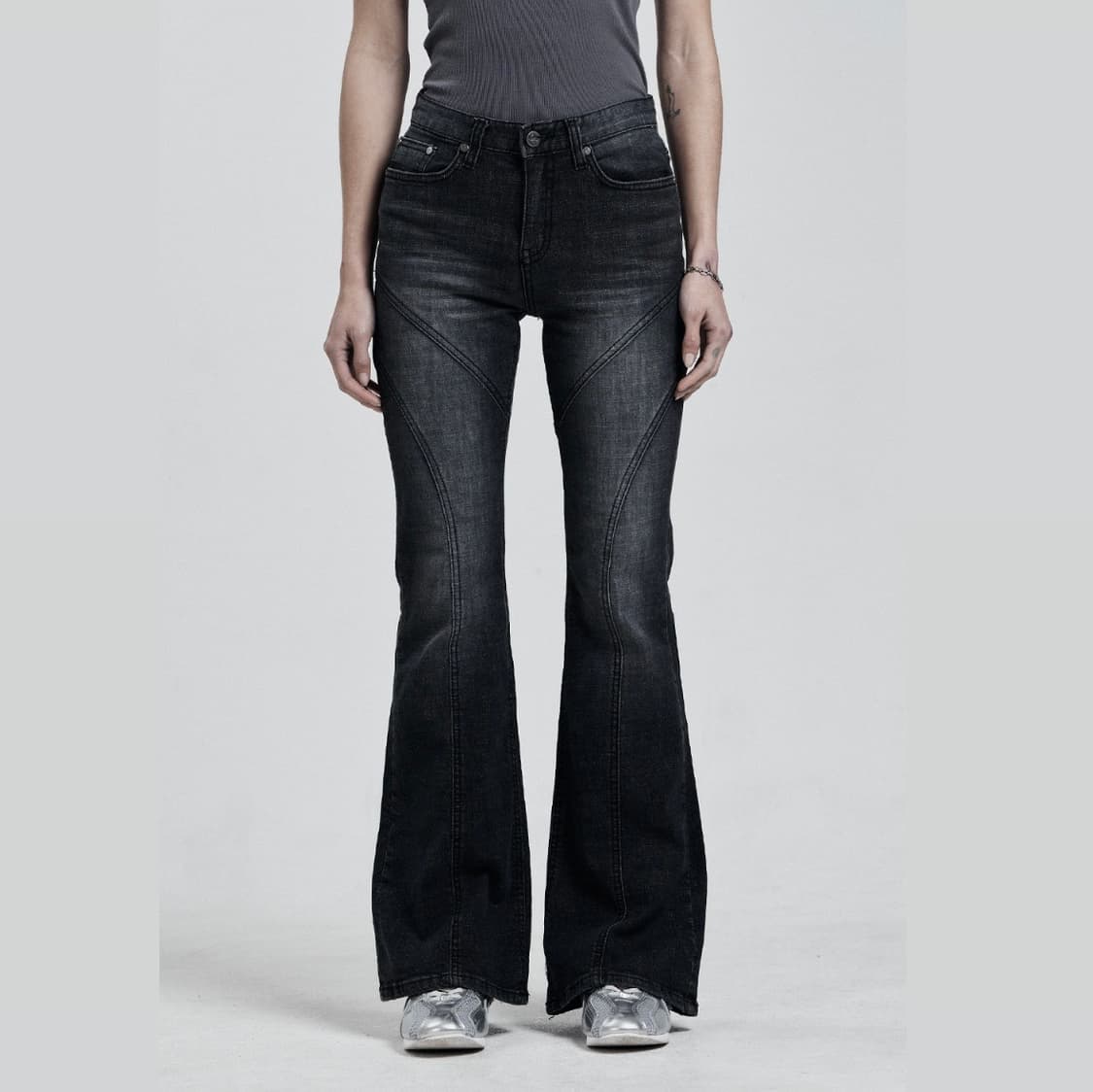 시너진 라인 워싱 데님 팬츠 상품이미지1