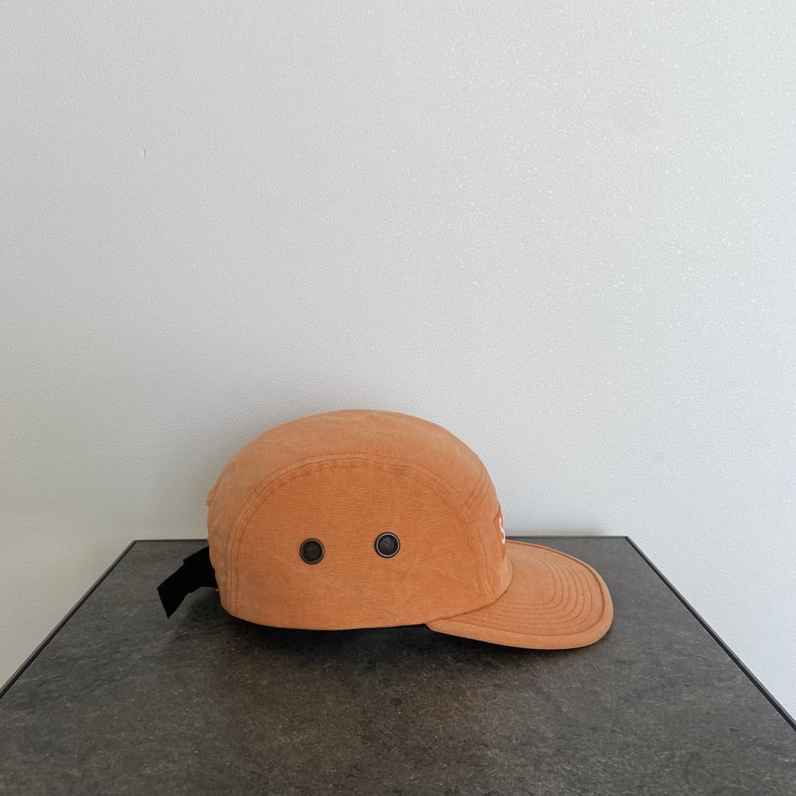 슈프림 스톤 워시드 오렌지 박스로고 캠프캡 모자 상품이미지3