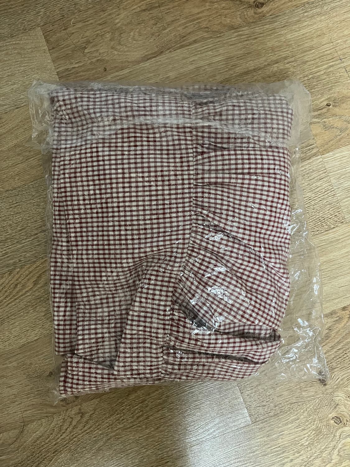 4월20일마감 합니다) GRL)체크 무늬 숄더 리본 원피스 (레드) 상품이미지5