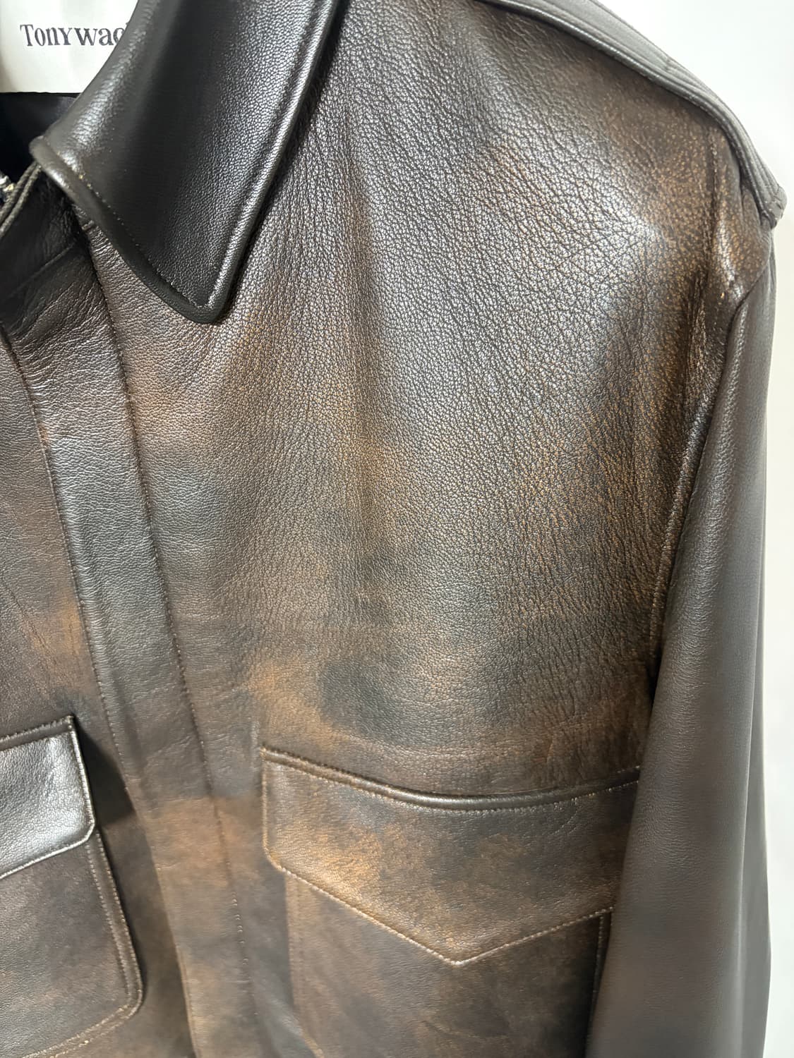 25fw 토니웩 고트에비터블(a2) 레더자켓 다크브라운 L 상품이미지3