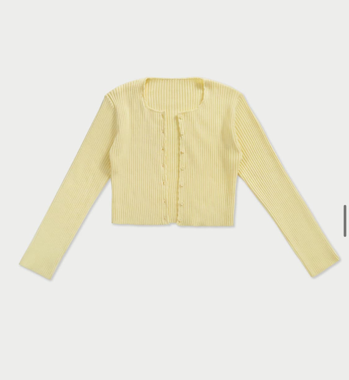 당일배송🌸) 위드아웃썸머 리브드 골지 가디건 옐로우 위아썸 상품이미지1