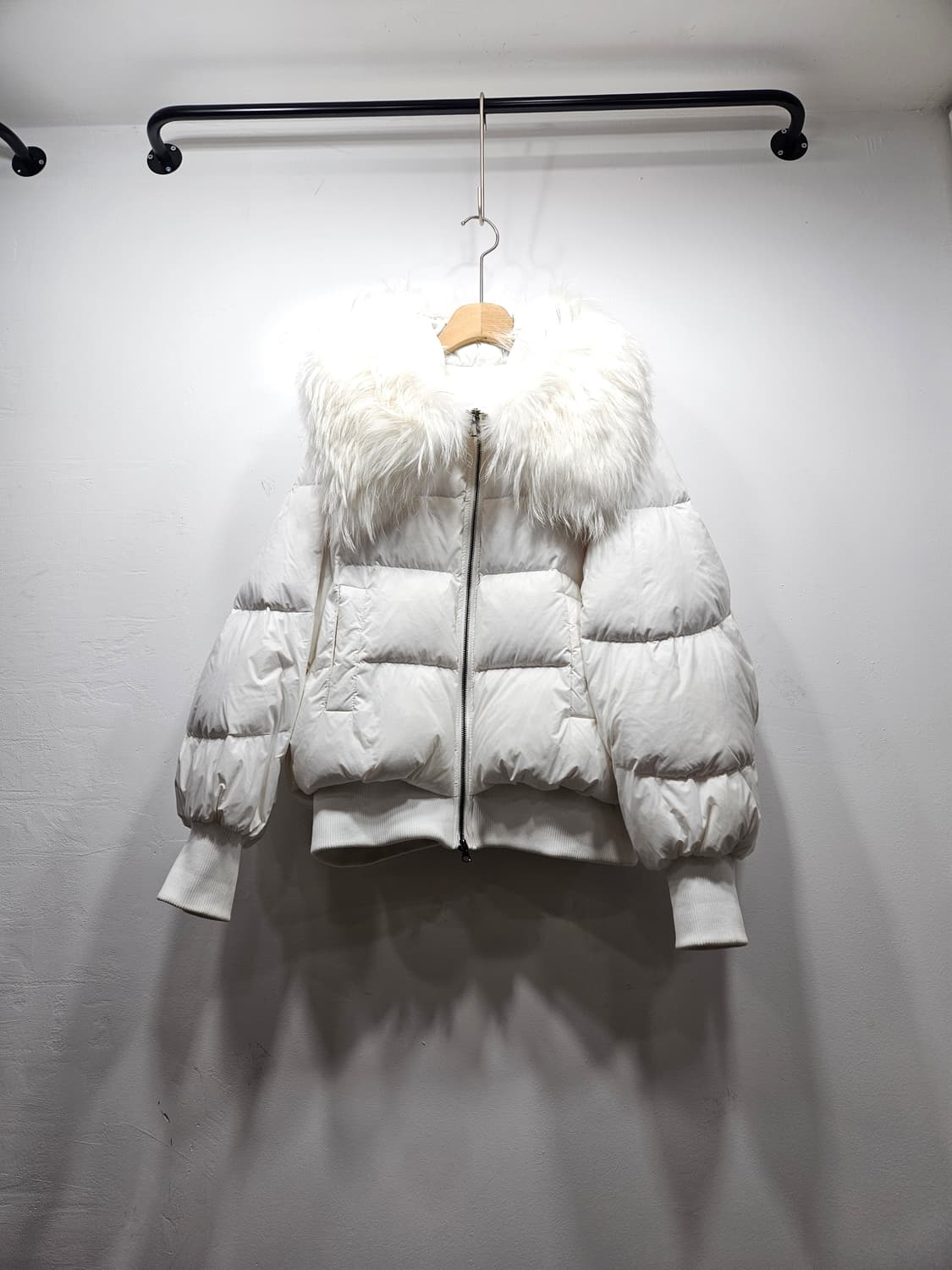 화이트 폭스 퍼카라 오리털 숏패딩M 상품이미지8