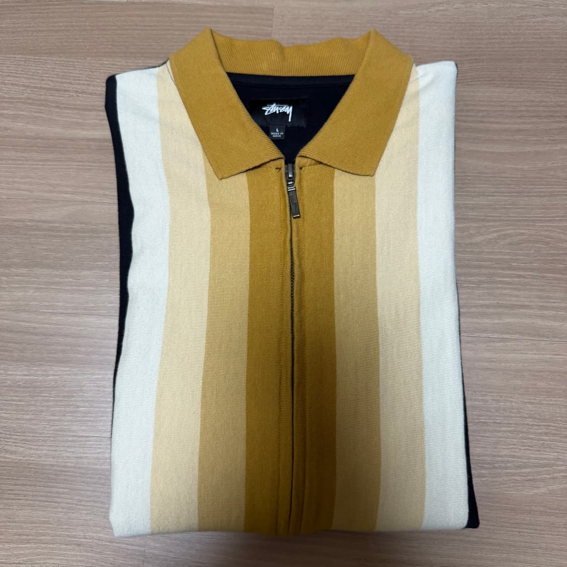 스투시 프레스톤 풀 집업 스트라이프 니트 폴로 셔츠 상품이미지1