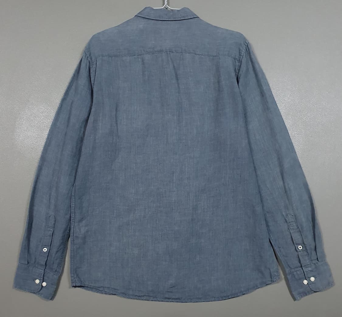 L (100) 헨리코튼 신형 22ss 솔리드 버튼다운 린넨 마 셔츠 남방 상품이미지8