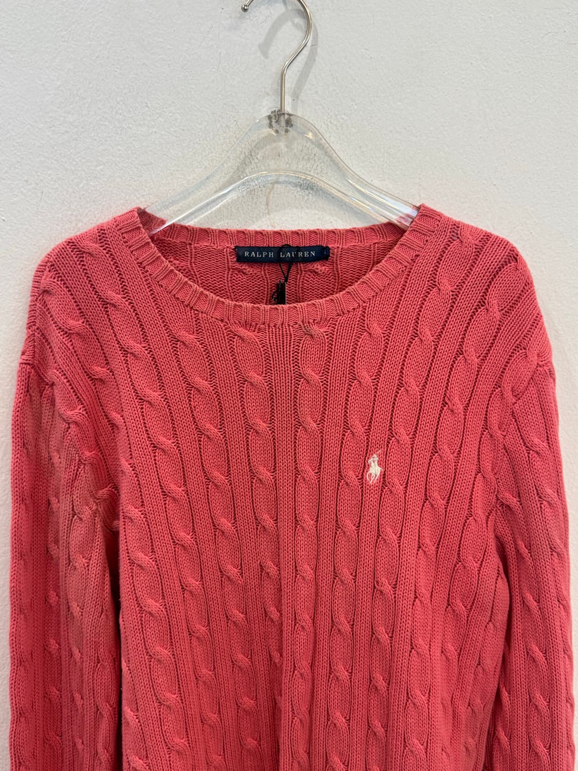 Polo Ralph Lauren red cotton cable knit  상품이미지3