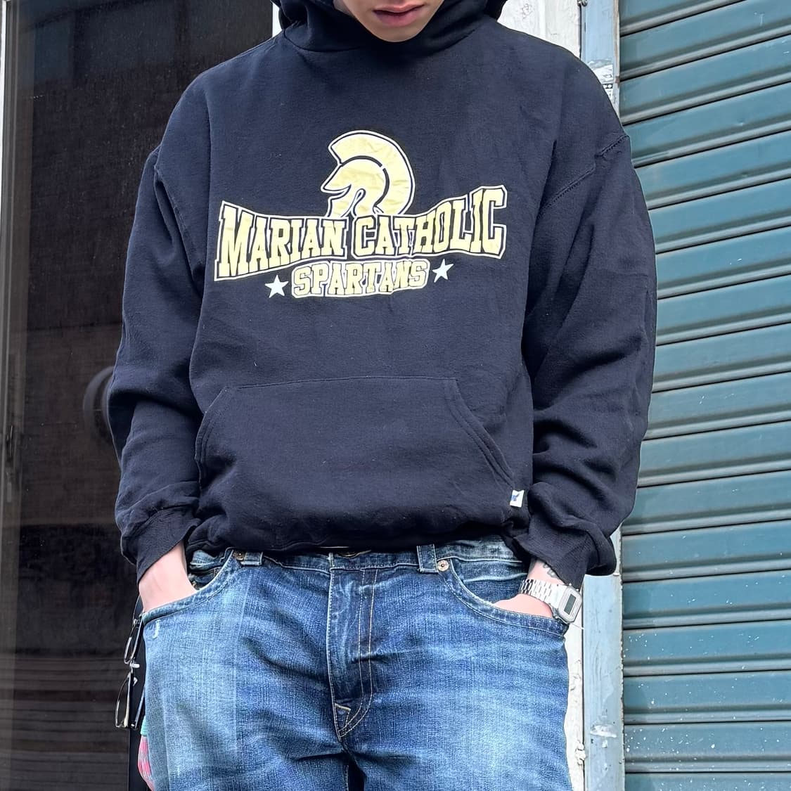 Russell athletic 블랙 후드 상품이미지2