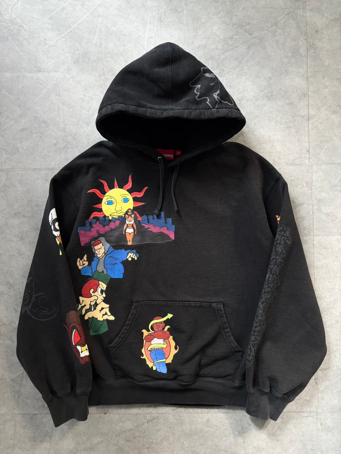 Supreme 슈프림 23FW 선 라이즈 블랙 후드티 상품이미지3