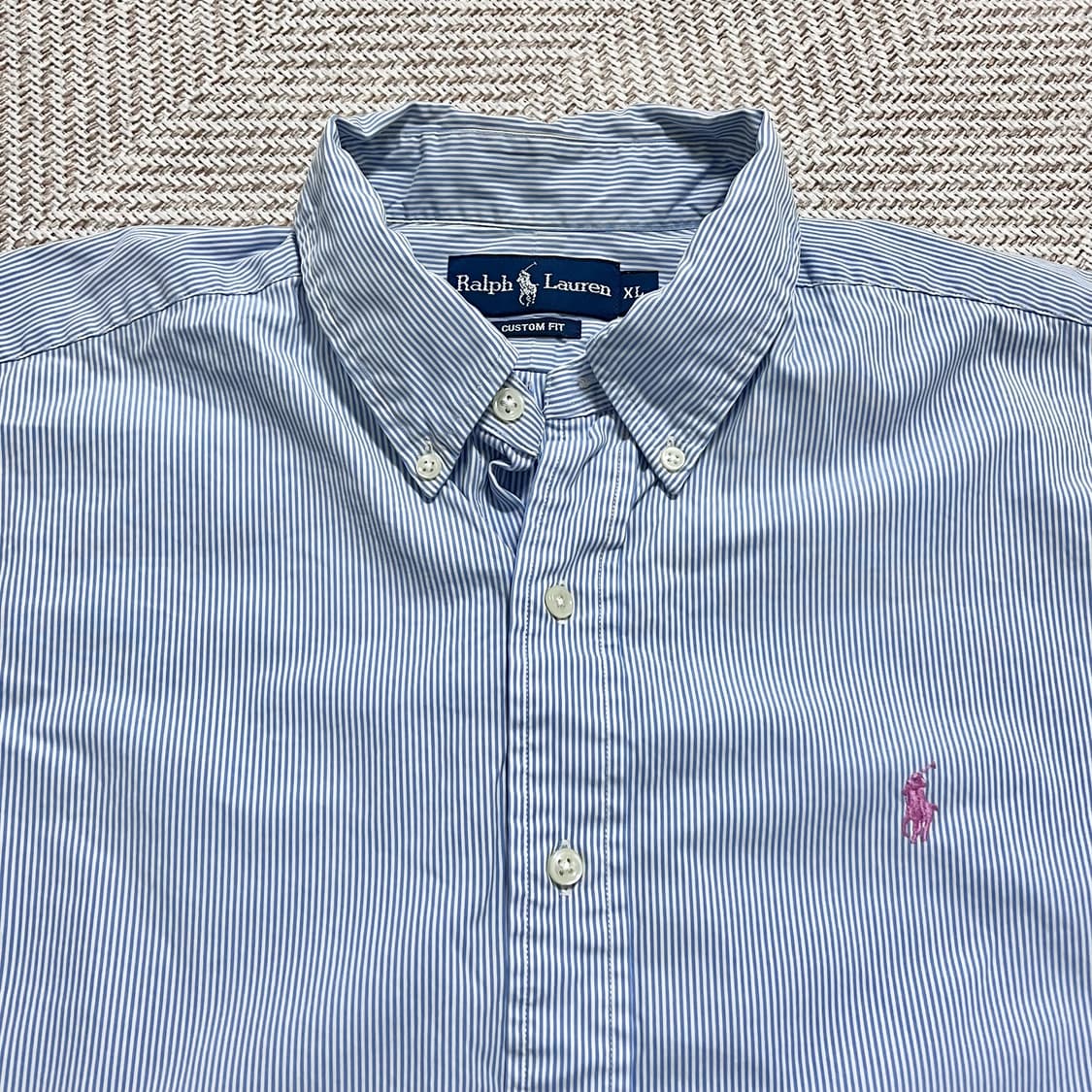 [정품] 폴로 블루 / 핑크포니 스트라이프 셔츠 [ XL ] 상품이미지4