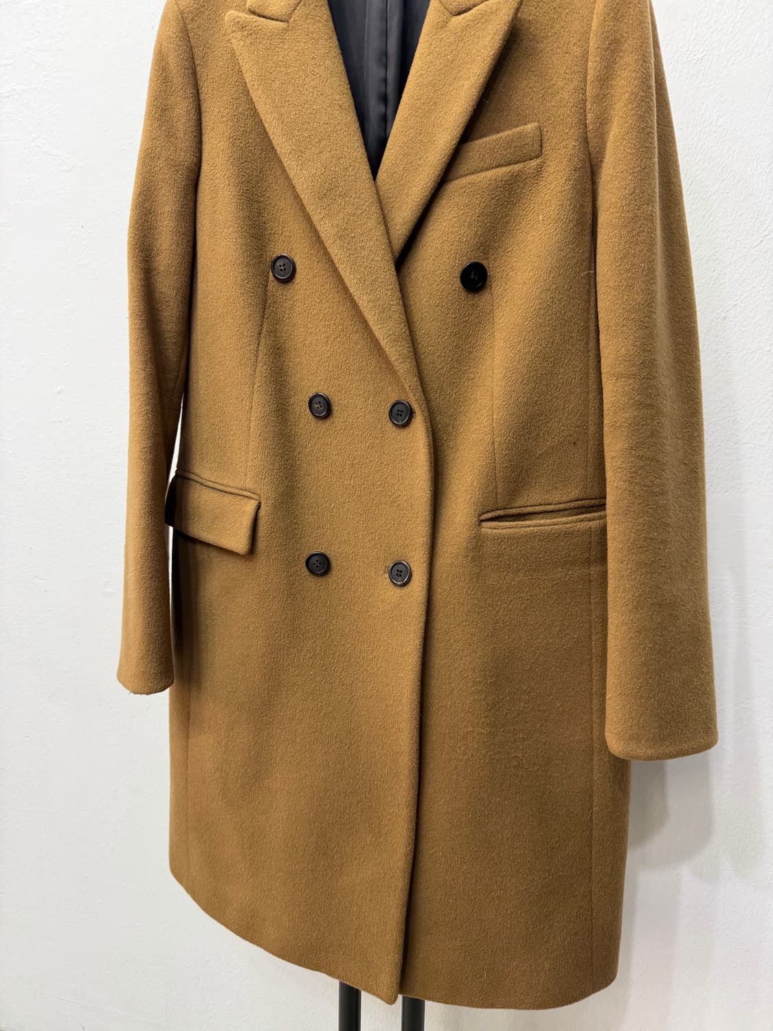 정품) 시스템 한섬 여성 브라운 더블 버튼 코트 88 상품이미지3