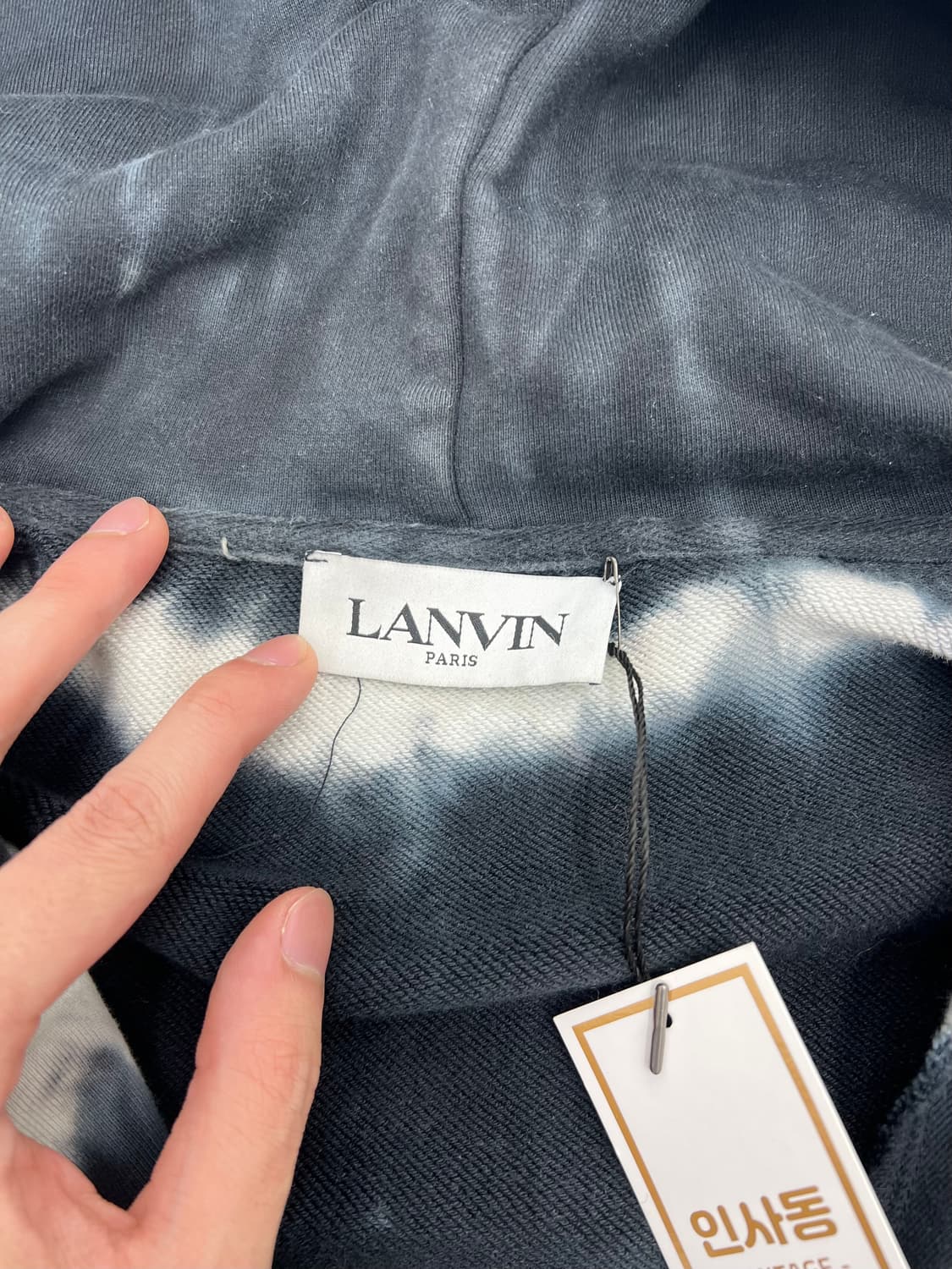 랑방x갤러리디파트먼트 배색 나염 후드집업 상품이미지4