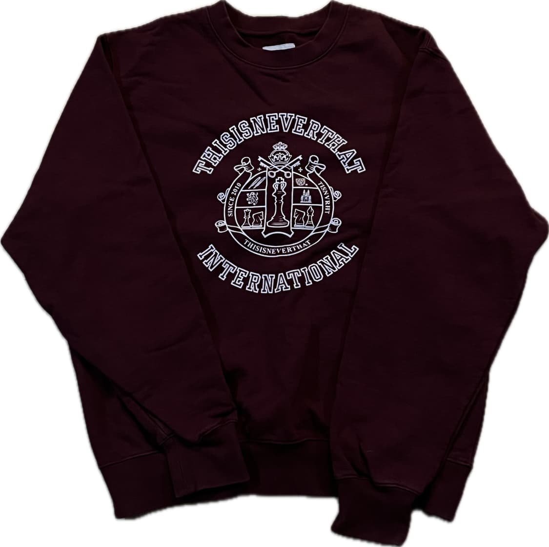 디스이즈네버댓 버건디 맨투맨 상품이미지2