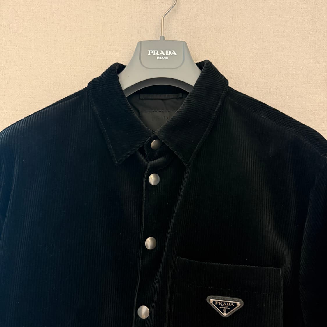 프라다 코듀로이 골덴 셔츠 블랙 XL 상품이미지5