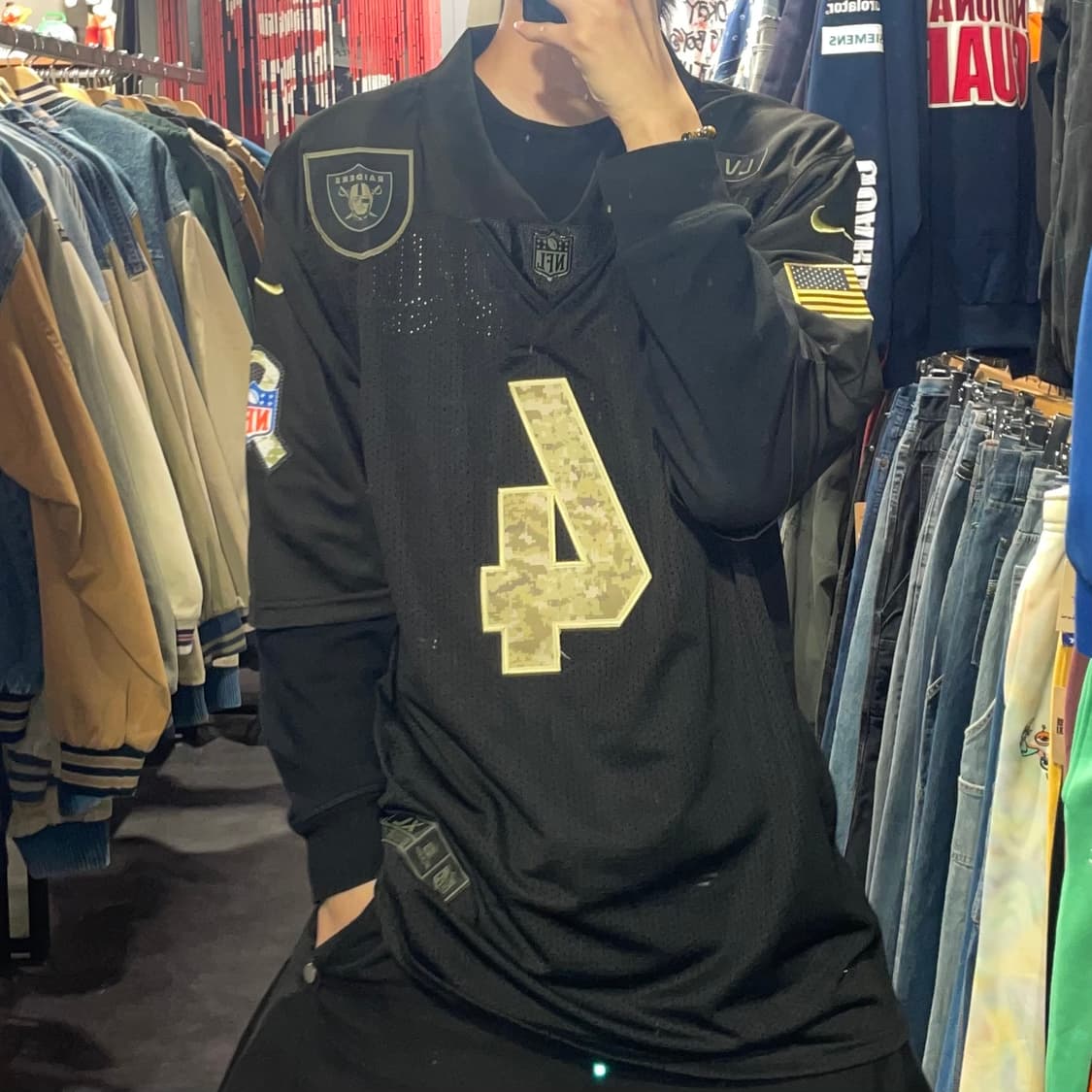 [IM] NFL X NIKE 블랙 No.CARR 반팔져지 상품이미지2