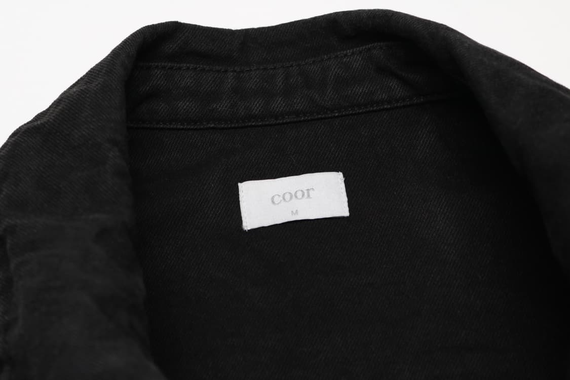[M] 쿠어 워시드 블랙 트러커 자켓 상품이미지2