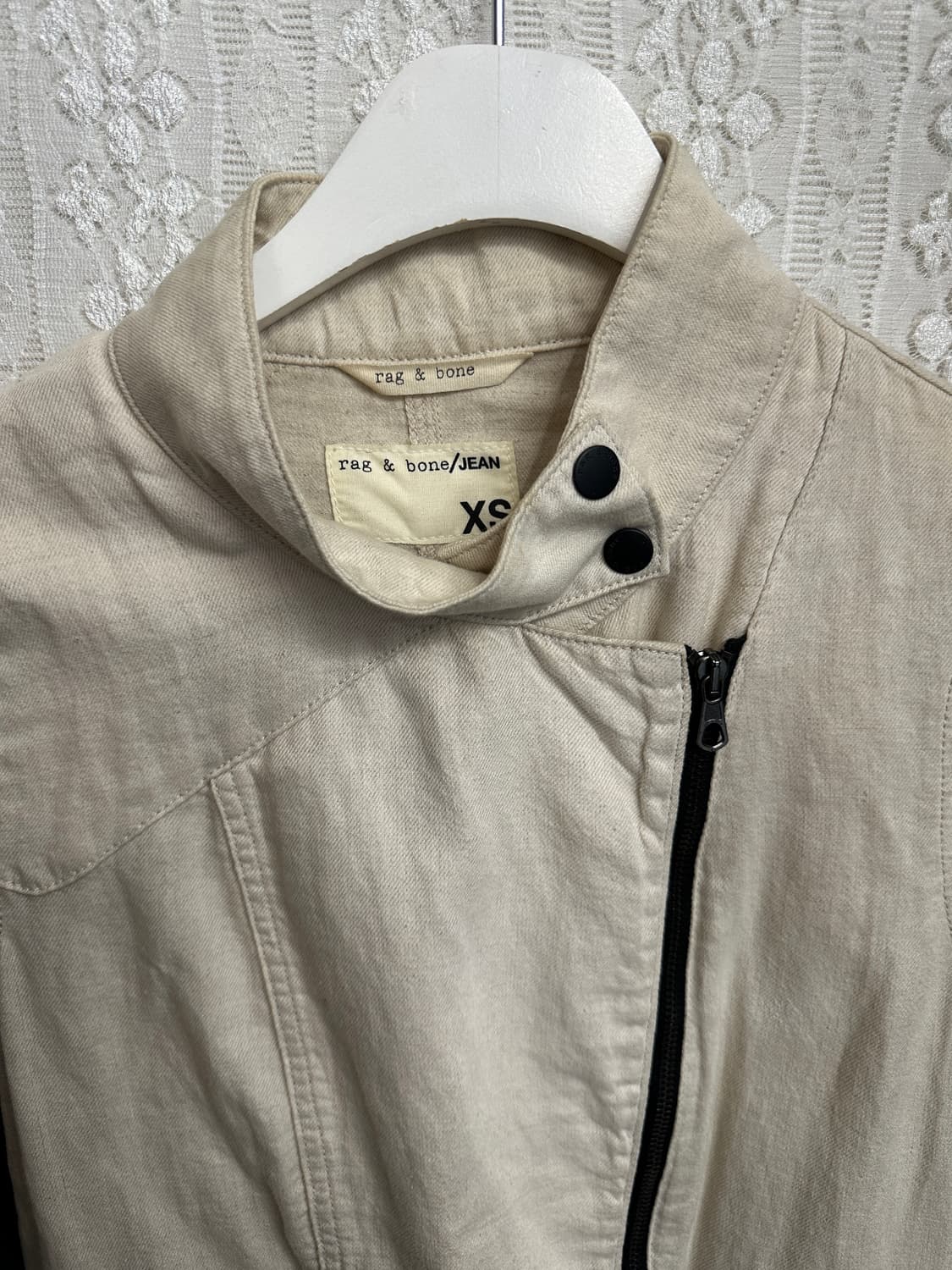 rag&bone 소매 레더 자켓 xs 상품이미지3