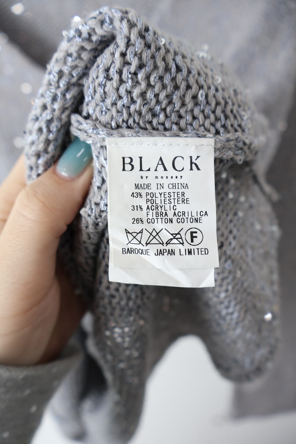 'Mouss' Gray Spangle Sweaters 상품이미지6