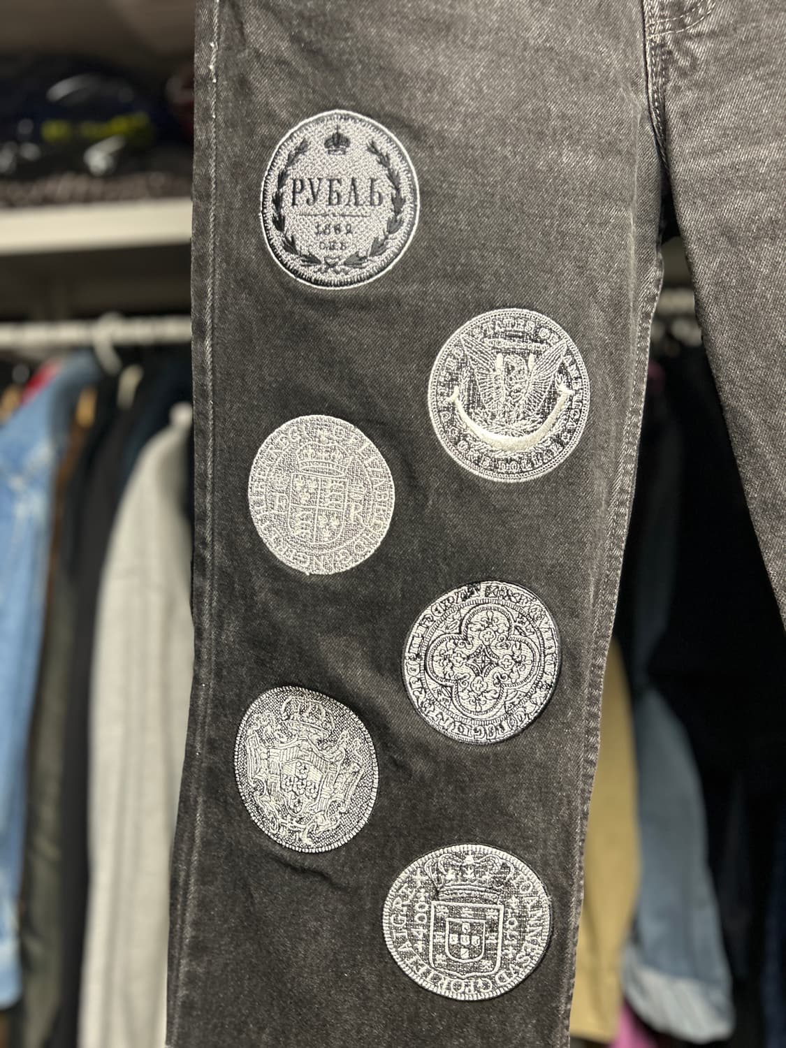 칠드런오브더 디스코댄스 22패치 자수 흑청 데님 1 상품이미지2