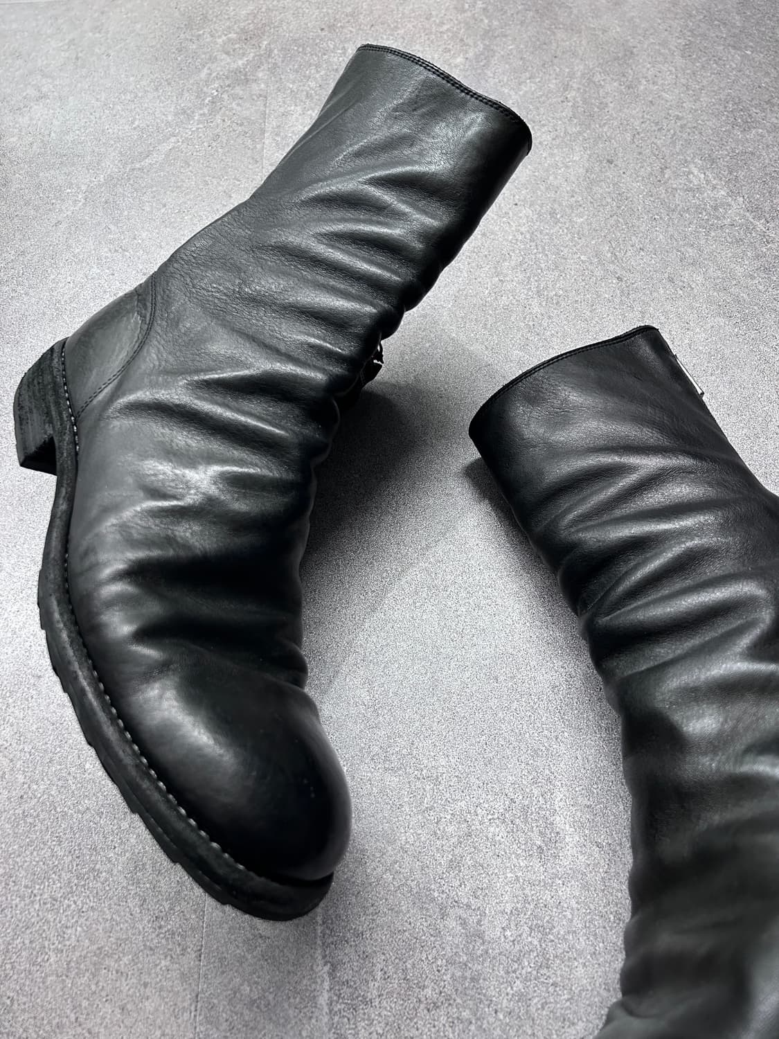 구이디 홀스 풀 그레인 백 지퍼 부츠 상품이미지2