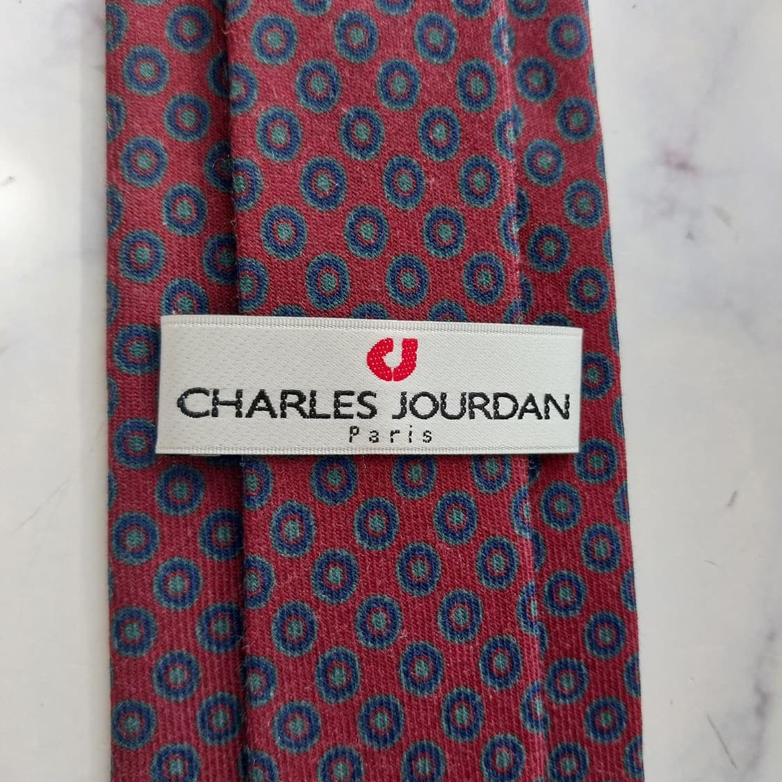 샤를주르당 실크 와인 도트 패턴 넥타이 8.1cm A+등급 K2358
 상품이미지9