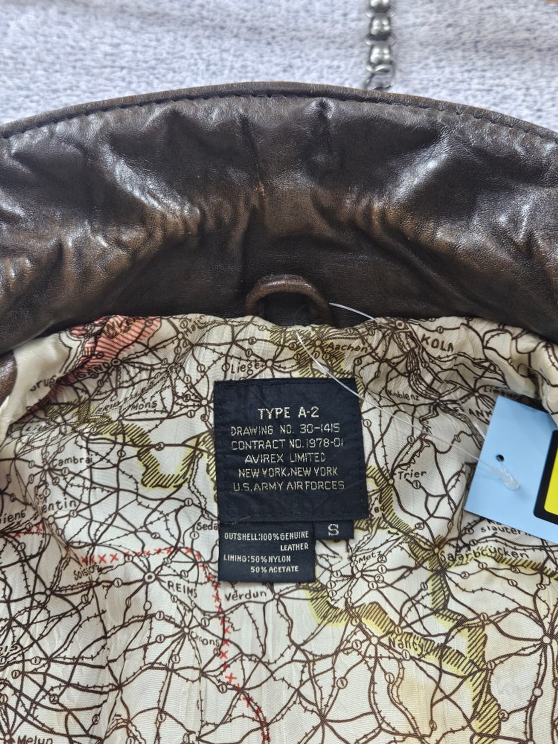 아비렉스 할리우드 엣 워 A-2 가죽 자켓 ( S ) / 11280 상품이미지7