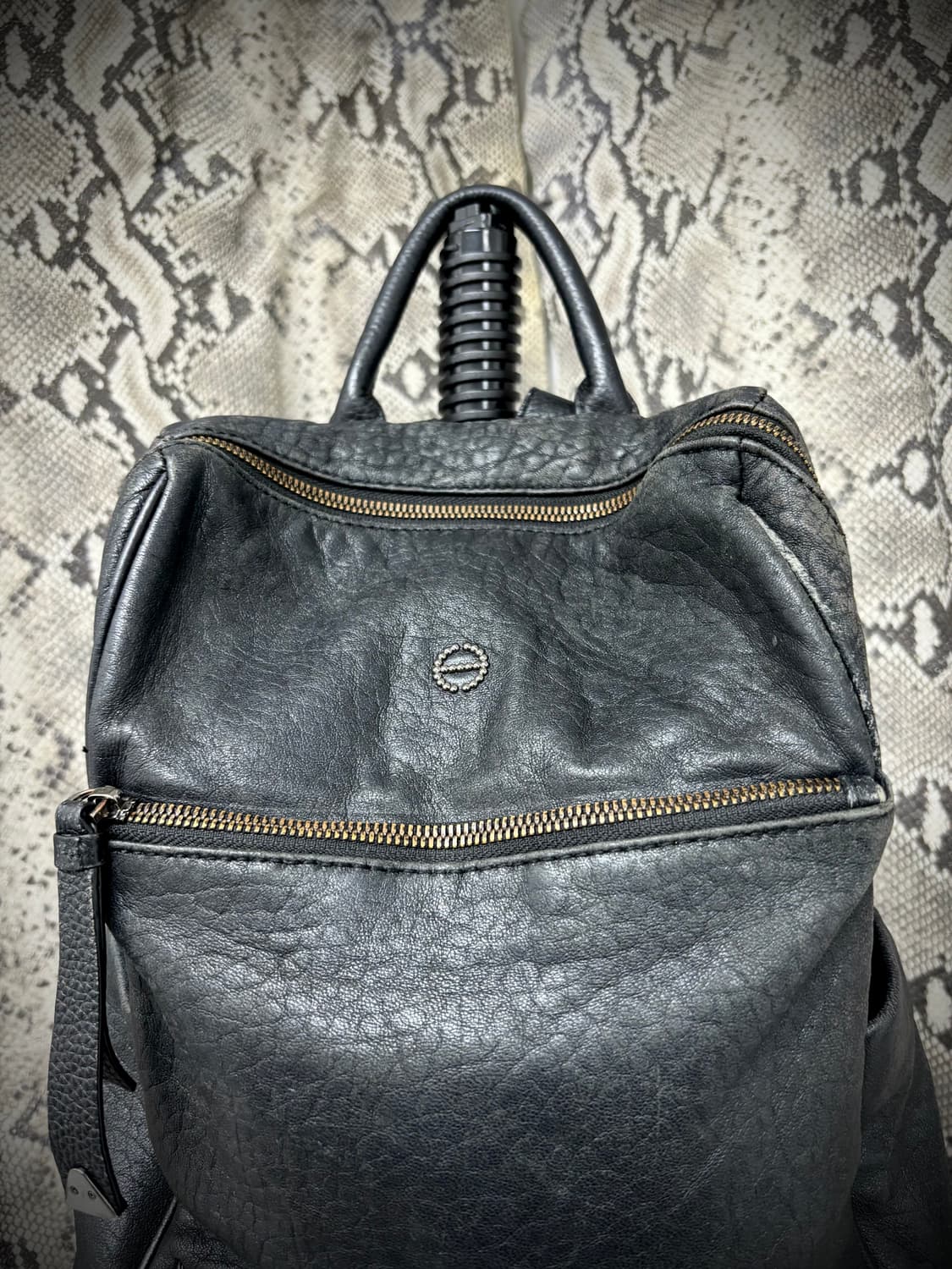 [Minimal Y2K] Cubic Logo Detail Leather  상품이미지2