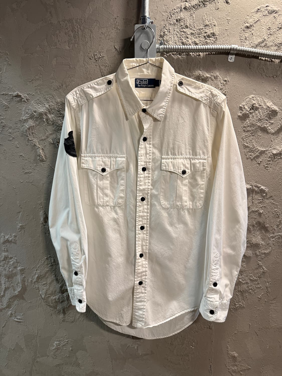 폴로 랄프로렌 밀리터리 투포켓 셔츠 화이트 L 상품이미지1