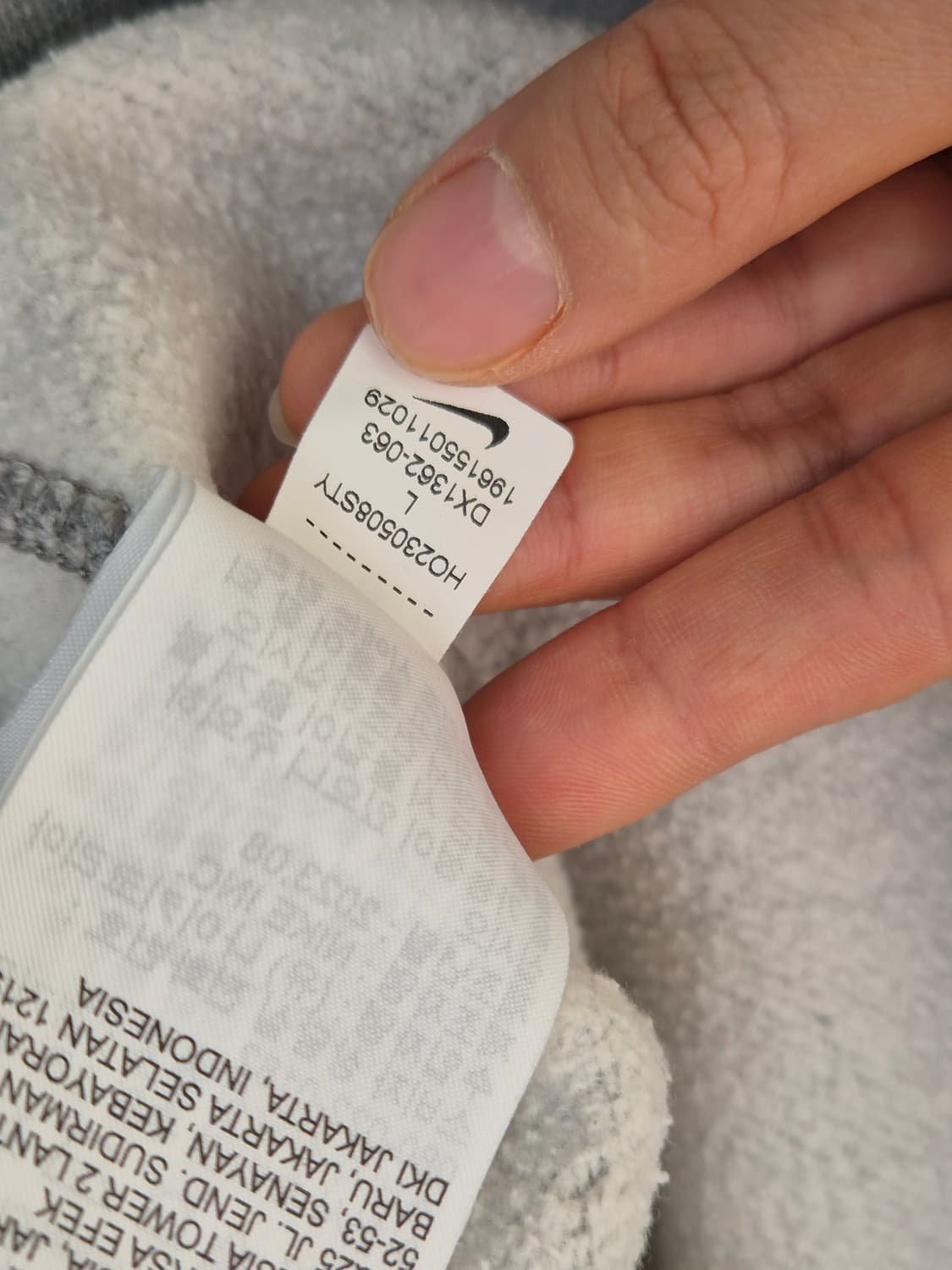 나이키 솔로 스우시 플리스 셋업 (맨투맨 팬츠) 그레이 L 상품이미지7