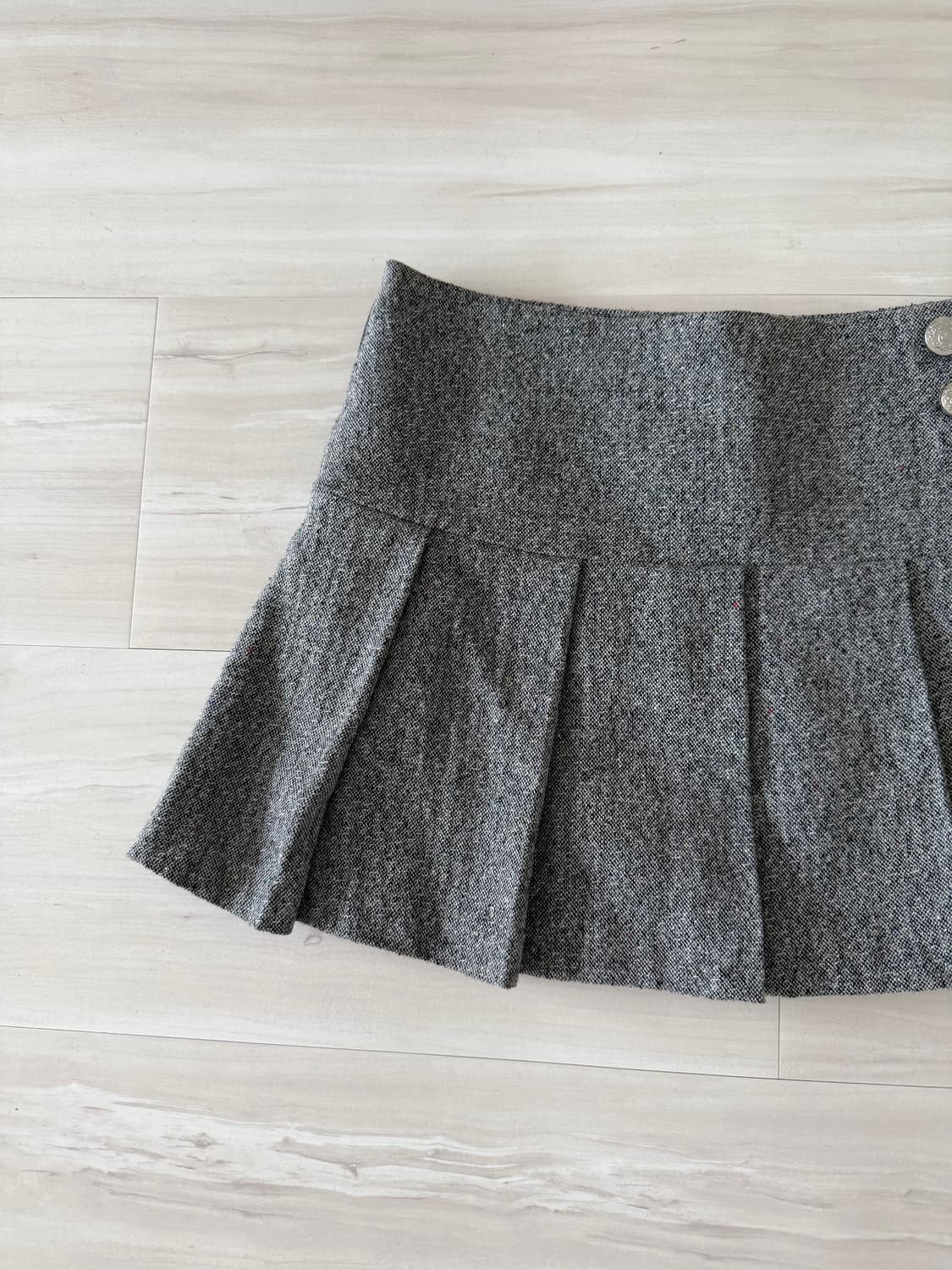 Gray pleated mini skirt 상품이미지2