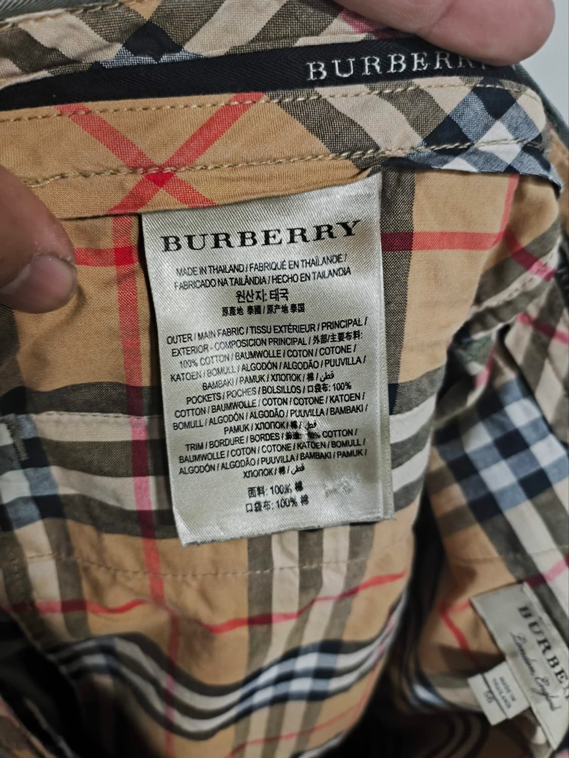 37 버버리 면바지 카키 상품이미지8