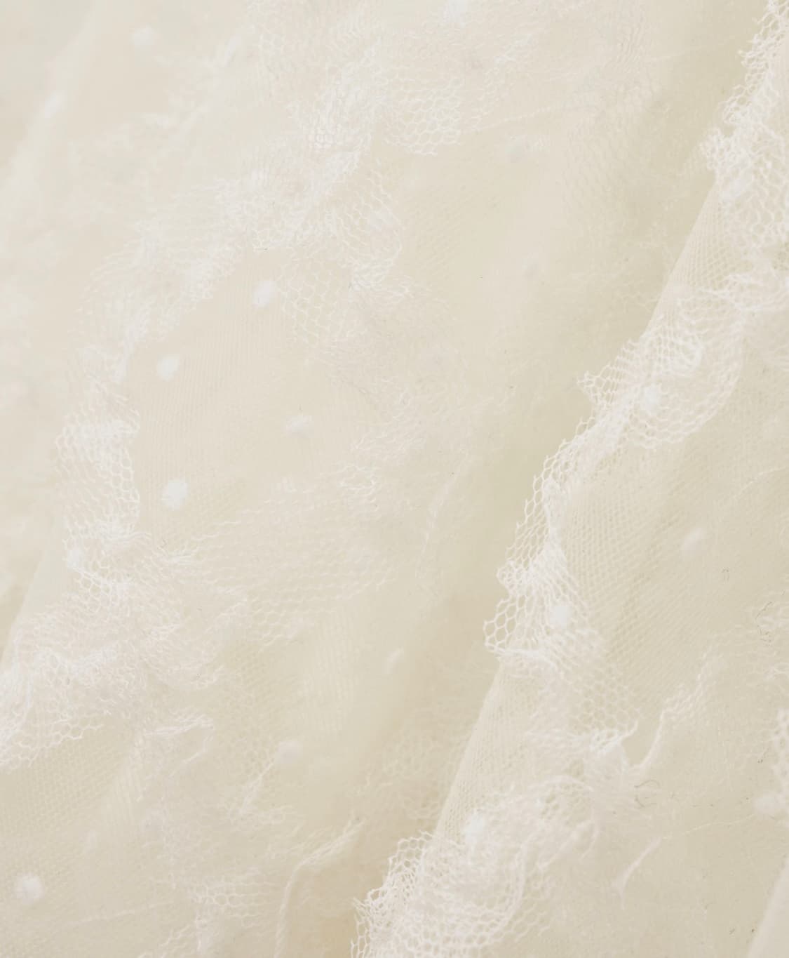 마조네 도트 시어 레이스 오간자 에이프런 레이어드 드레스 아이보리 상품이미지5