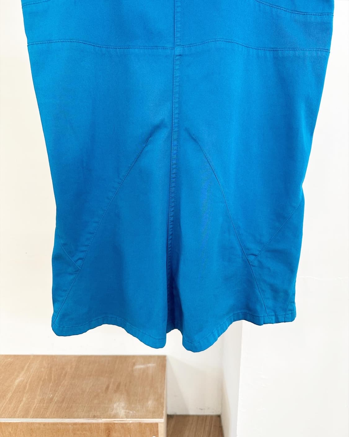 질샌더 블루 슬림 코튼 미디 스커트  상품이미지4