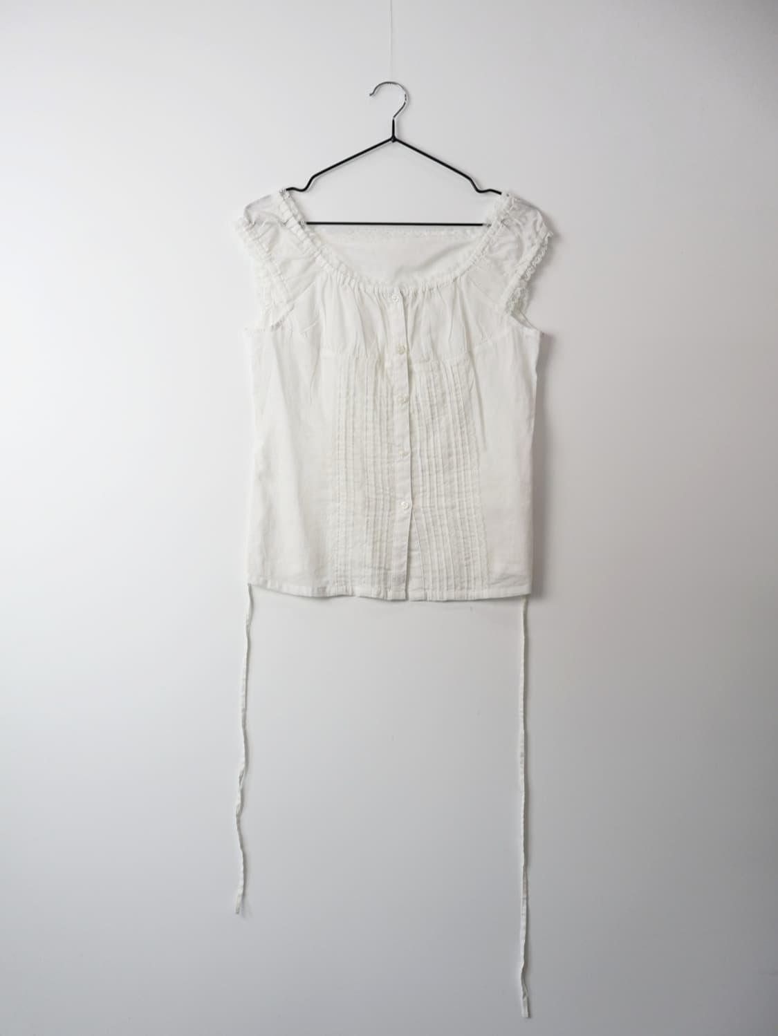 Jpn Fairycore Sleeveless Ruffle Shirts 상품이미지3