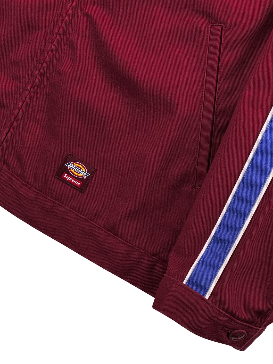 슈프림 x 디키즈 스트라이프 아이젠하워 자켓 마룬 상품이미지5