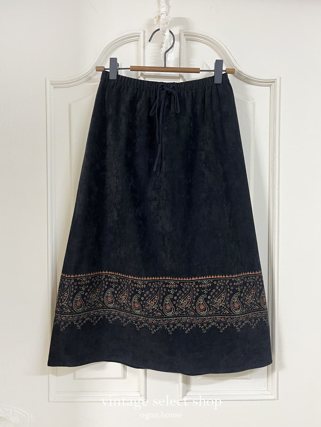 vintage ethnic suede skirt 상품이미지1