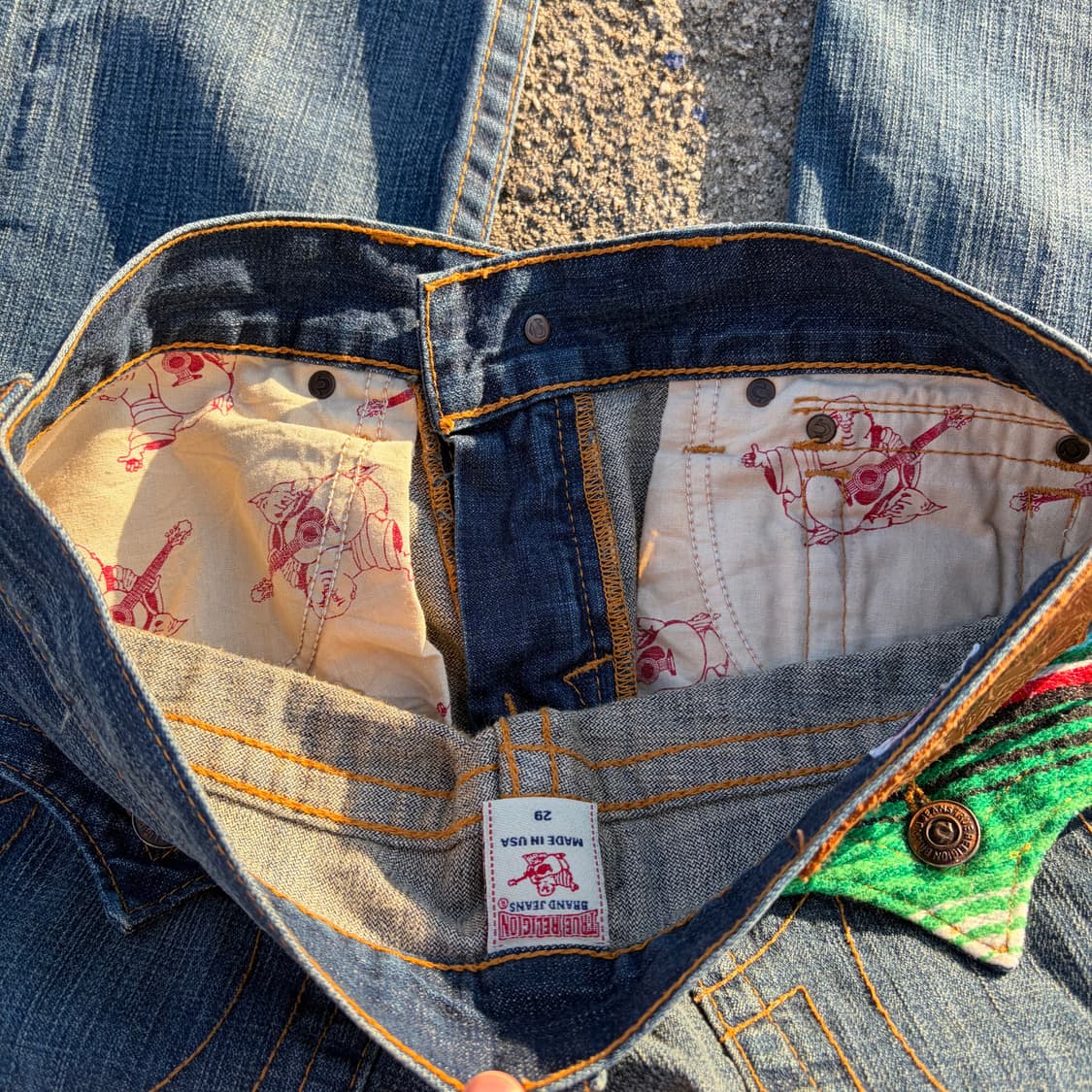 트루릴리전 플랩 포켓 스티치 데님팬츠 32 상품이미지8