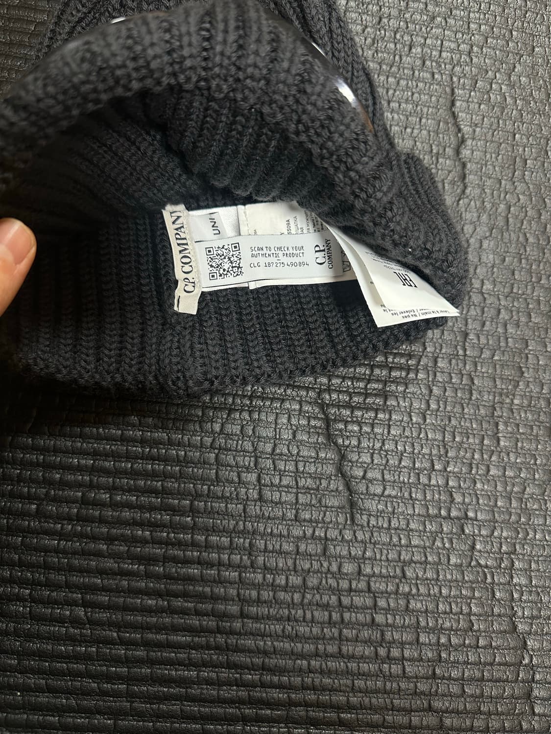 CP컴퍼니 고글 비니 블랙 상품이미지4