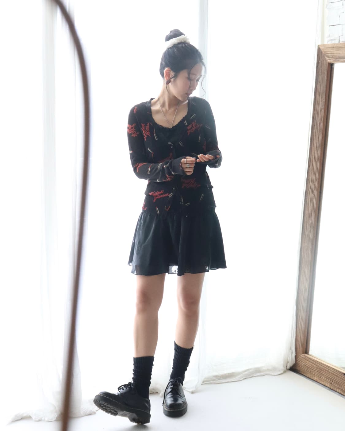 [Hysteric Glamour] Logo Sheer Cardigan 상품이미지4