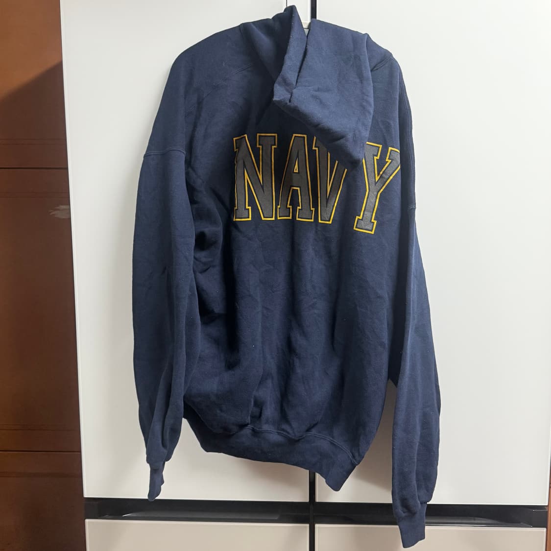 Made in usa Navy Soffee 미국 해군 네이비 후드 2XL 상품이미지4