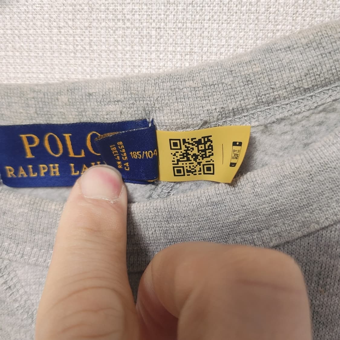 [XL] 폴로 랄프로렌 기모 맨투맨 회색 상품이미지4